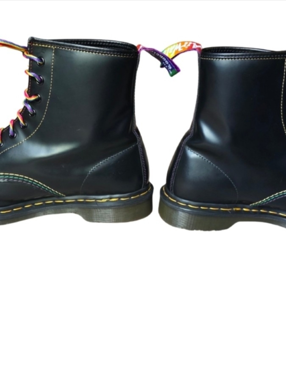 Dr. Martens 1460 Pride Rainbow Stitch Lace Combat Boots Men’s 10 Women’s 11 - Picture 4 of 11